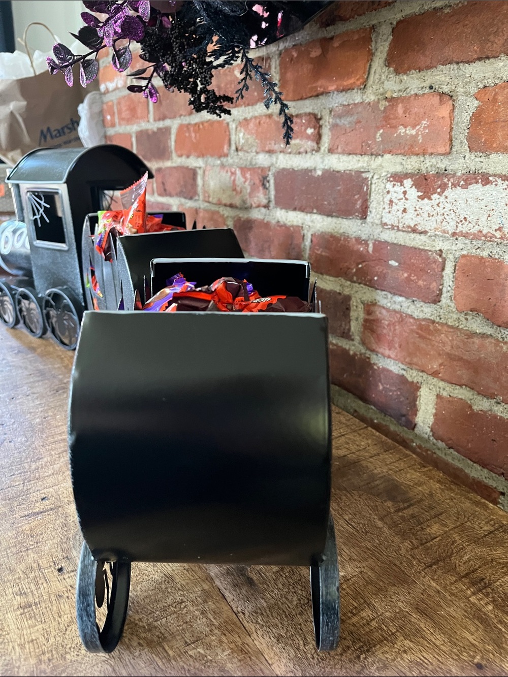 Martha Stewart Black "Boo" Halloween Train Candy Holder - Picture 6 of 16